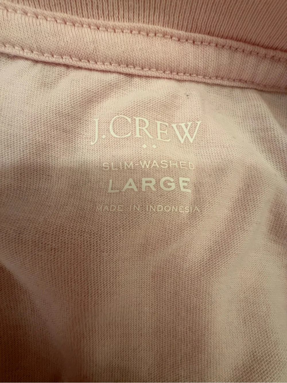 J. Crew Men's Pocket Crew Tee in Pale Pink